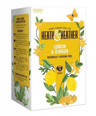 Heath & Heather Lemon & Ginger 50 Teabags